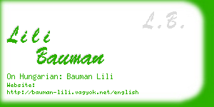 lili bauman business card